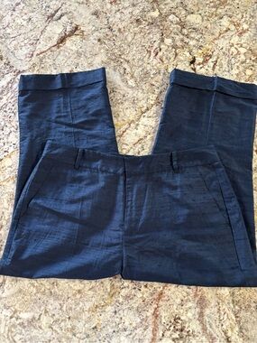 Ralph Lauren Women's Navy Textured Bermuda Shorts